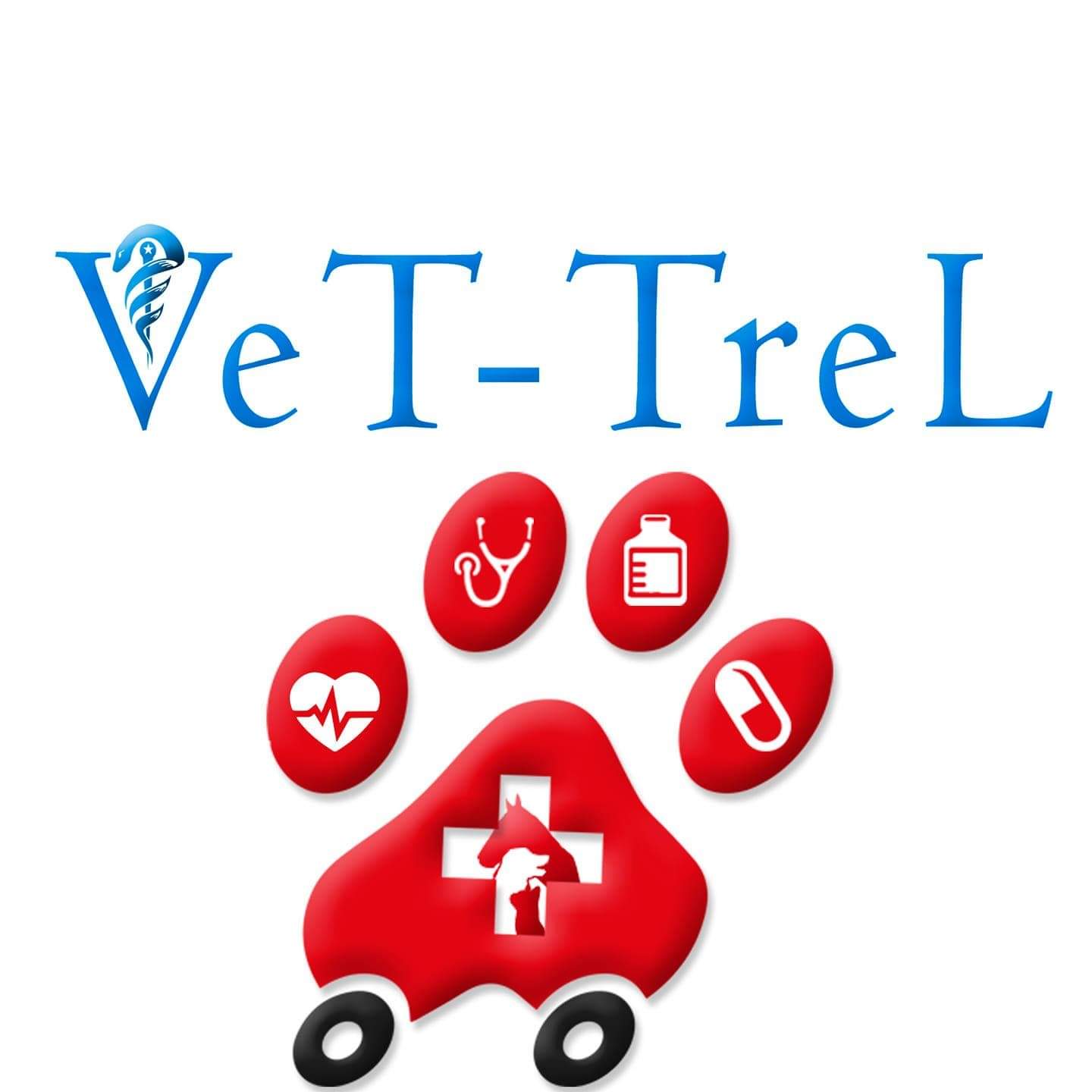 Logo de la veterinaria vet-trel